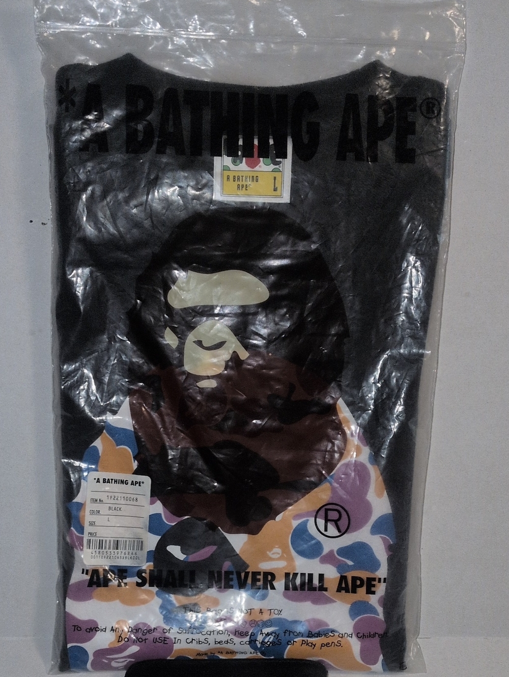 A Bathing Ape Black Short Sleeve Graphic Tee